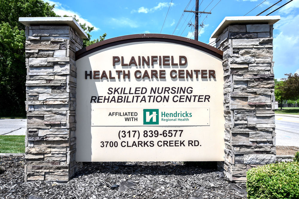 the entrance of Plainfield health care center